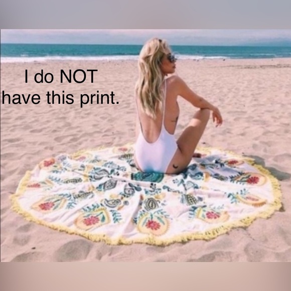 Brand New!! GYPSY Boho Beach Roundie Blanket, 62.5” diameter - Picture 2 of 5
